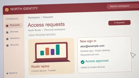 Operation pc common approve device access Stock Footage 347115838