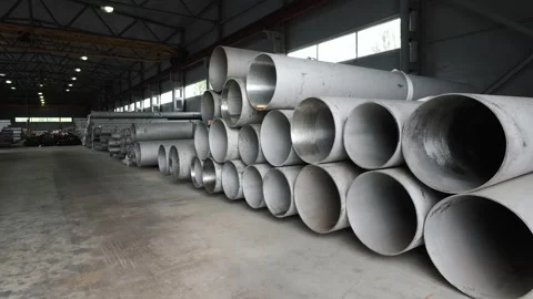  Operation of the pipe plant, storage facilities and machines Stock Footage 280347405