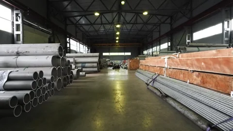  Operation of the pipe plant, storage facilities and machines Stock Footage 280347418