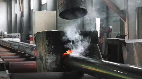  Operation of the pipe plant, storage facilities and machines Stock Footage 280347622