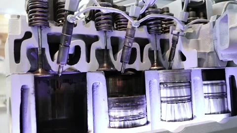 Operation of pistons in a truck engine or drilling systems Stock Footage 149806003