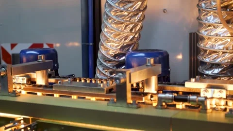 Operation of plastic drinking bottles in a water industrial factory Stock Footage 279919454