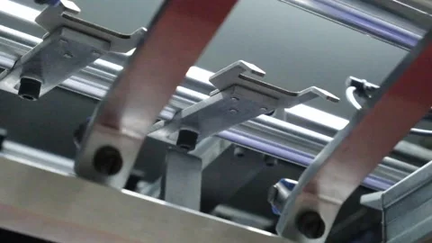 The operation of the printing machine mechanism Stock Footage 277864599