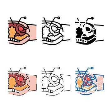 Operation process bariatric color icon minimal vector Ilustración de archivo