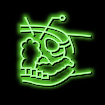 Operation process bariatric neon glow icon illustration Stock Illustration