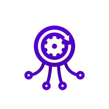 Operation, process icon for apps and web Stock Illustration