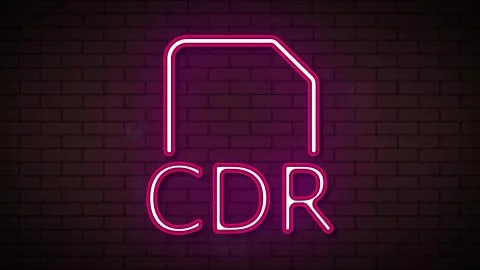 Operation process in neon effect mp4 video Stock Illustration