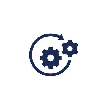Operation, project icon on white Illustrazione stock