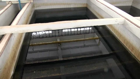 Operation of the pumping filter station for water purification Stock Footage 103545936