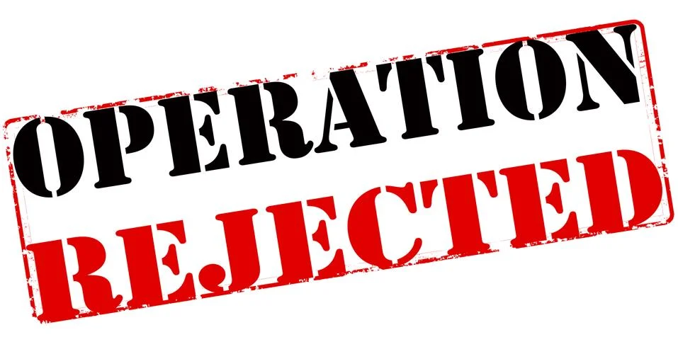Operation rejected Stock Illustration