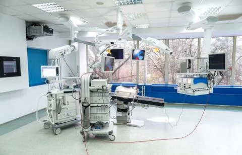 Operation room with an arthroscope, arthroscopy camera and probe in new and m Stock Photos