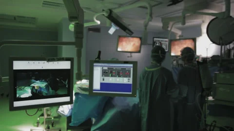 Operation room monitors Stock Footage 30217754