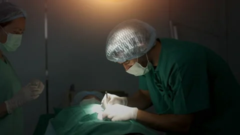 Operation Room Simulation Cardiovascular Surgery Stockbeeldmateriaal 174063832