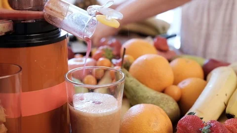 Operation of a screw juicer. Stock Footage 89112396