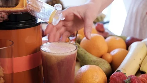 Operation of a screw juicer. Stock Footage 89122397