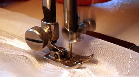 Operation of the Sewing Machine Close-up Stock Footage 40964069