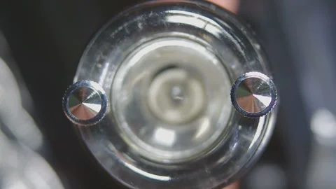 Operation of a shocker, top view (macro) Stock Footage 85720220