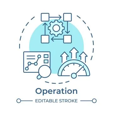Operation soft blue concept icon Illustrazione stock