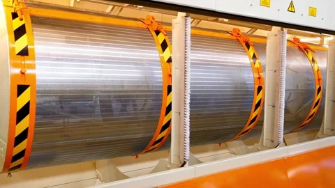 Operation of a special drum for drying grain crops Stock Footage 249525494