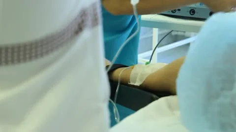 Operation. Surgical table. implantation Stock Footage