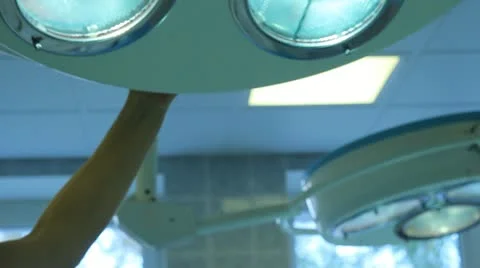 Operation. Surgical table. implantation Stock Footage