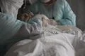 Operation. Surgical table. implantation Photo