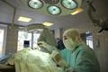 Operation. Surgical table. implantation Foto