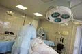 Operation. Surgical table. implantation Foto