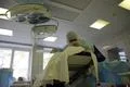 Operation. Surgical table. implantation Foto