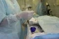 Operation. Surgical table. implantation Foto