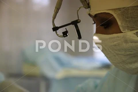 Operation. Surgical table. implantation Stock Photos