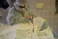 Operation. Surgical table. implantation Foto