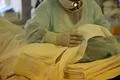 Operation. Surgical table. implantation Foto