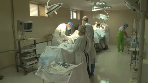 Operation of two patients Stock Footage 130793872