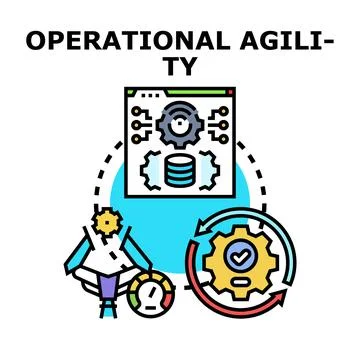 Operational agility business process solution concept Illustrazione stock