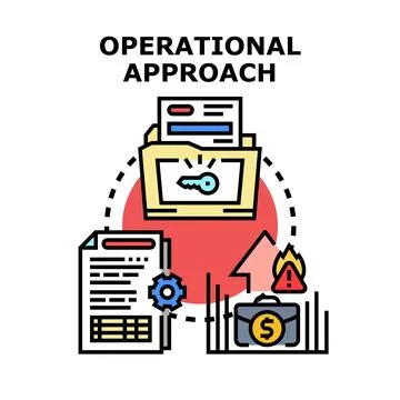 Operational approach process finding business solution plan Stock Illustration