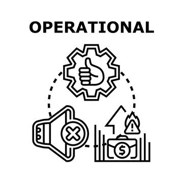 Operational business process control and management concept Stock Illustration