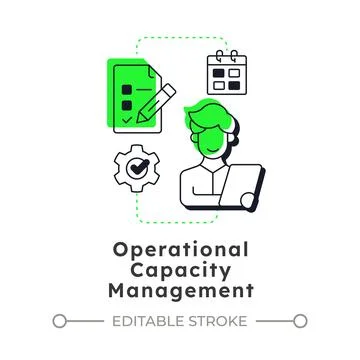 Operational capacity management modern linear concept icon Stockillustratie