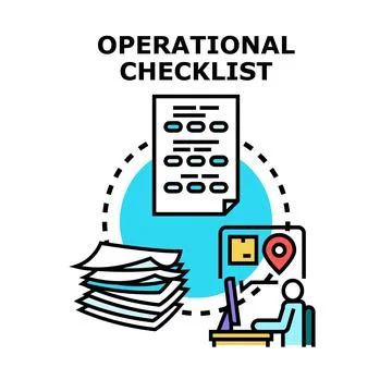 Operational checklist vector concept for business process 库存插图