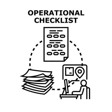 Operational checklist vector concept for business process Stock Illustration