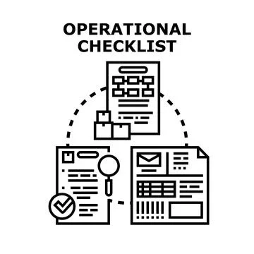 Operational checklist vector concept for process management イラスト素材