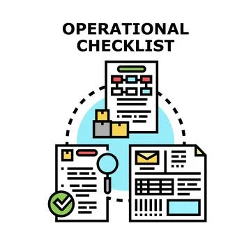 Operational checklist vector concept for process management イラスト素材