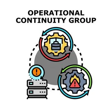 Operational continuity group managing business process resilience Stock Illustration