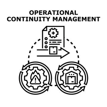 Operational continuity management planning adapting to changes Stock Illustration