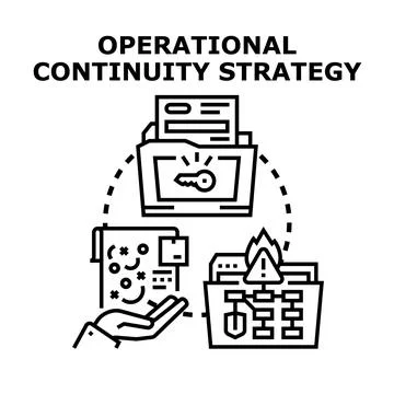 Operational continuity strategy planning for business resilience Illustrazione stock