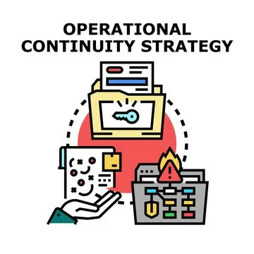 Operational continuity strategy planning for business resilience Stockillustratie