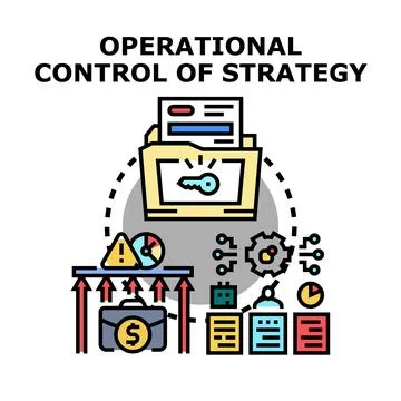 Operational control of business strategy planning and execution Stock Illustration
