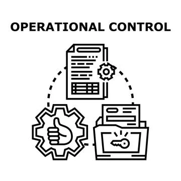 Operational control managing business process and documentation Stock Illustration