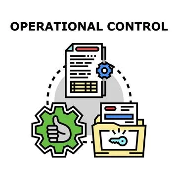 Operational control managing business process and documentation Stock Illustration