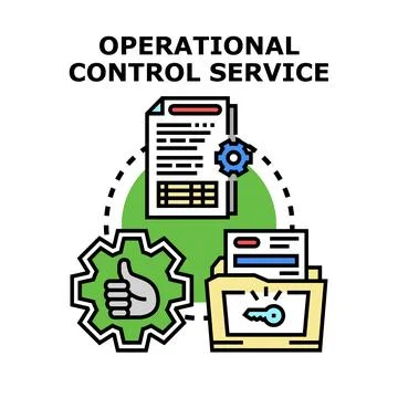 Operational control services with process management and security Stock Illustration